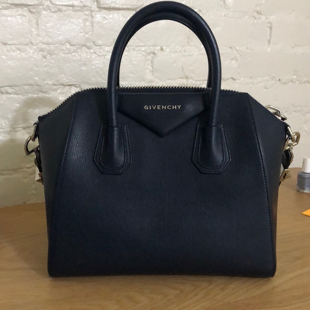 Navy Givenchy Antigona  Bag